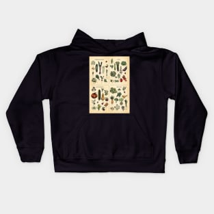 FRENCH Seasonal Fruit and Veg Chart Kids Hoodie